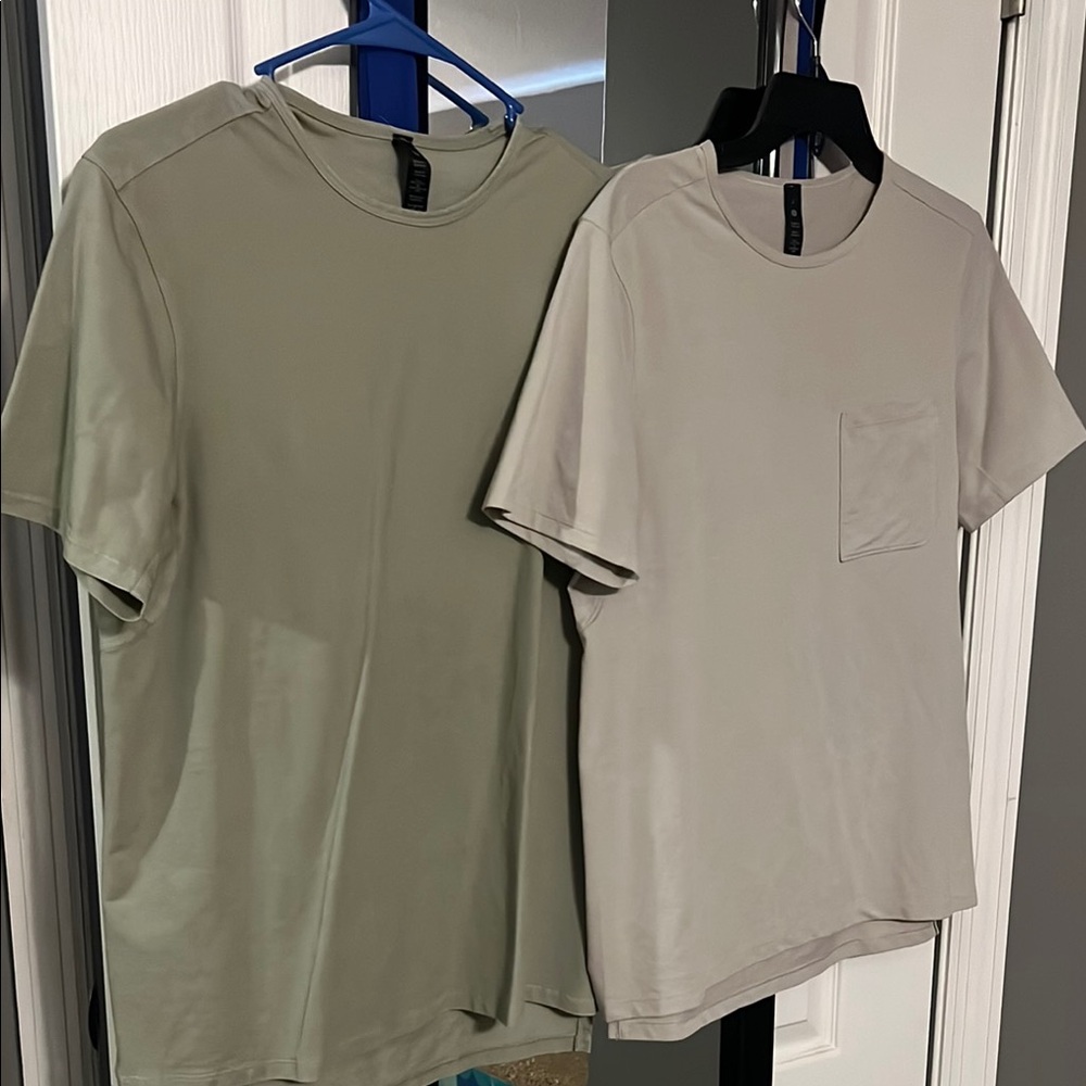 Men's Casual T-Shirt - Light Green and Grey